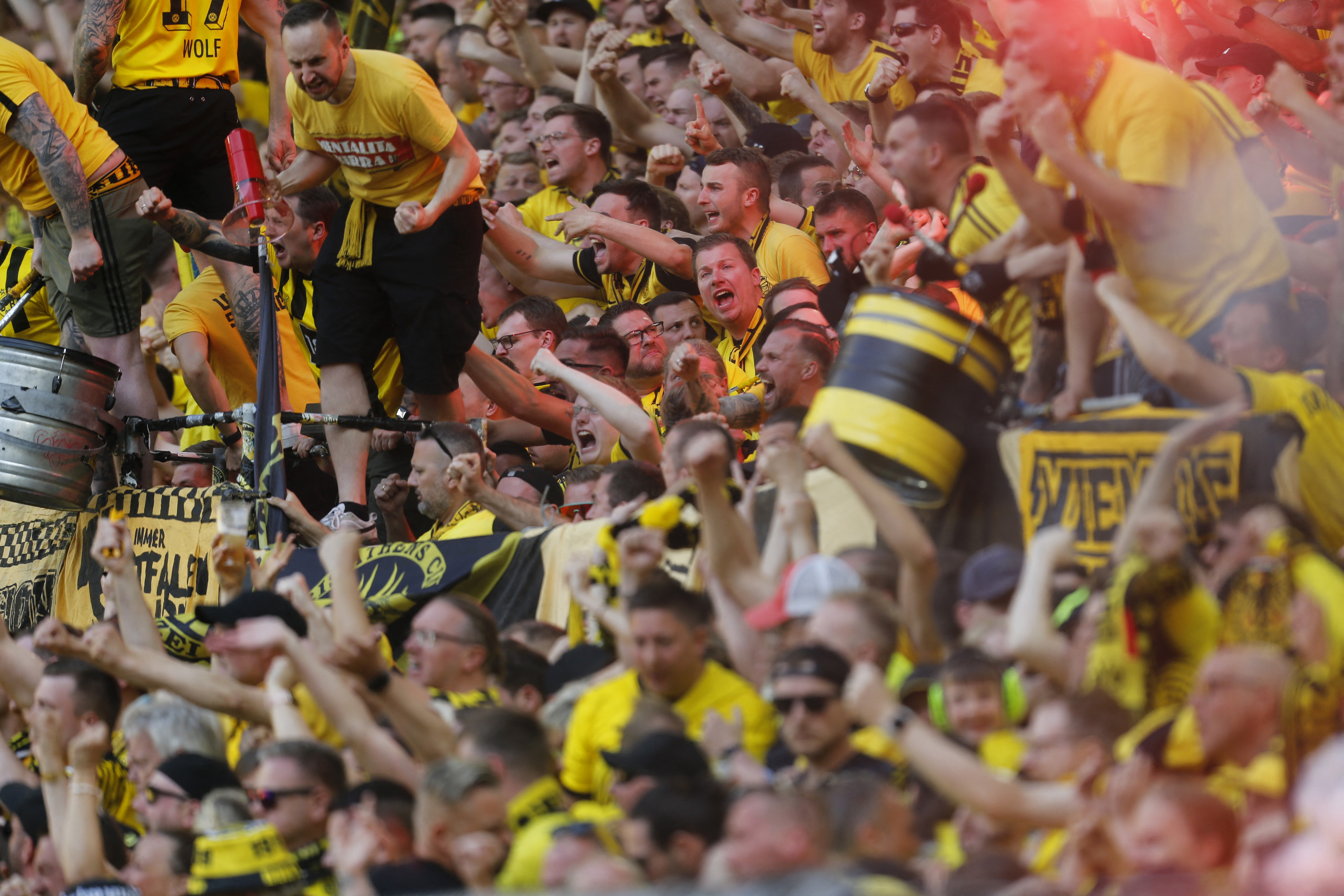 Dortmund fans roared their team on all the way
